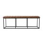 Draper Large Light Brown Faux Leather Decorative Bench/Ottoman with Button Tufting 17.25 in H x 52.25 W x 15.75 D - Image 2