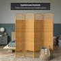 5.5 ft. Light Beige 4-Panel Room Divider - White - Image 6