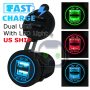12V Car Cigarette Lighter Socket Splitter Dual USB Charger Power Adapter Outlet - Image 1