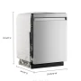 KitchenAid - 24 inch Top Control Built-In Dishwasher with Third Rack, Advanced ProDry System, Ultra-bright LED Lighting - Stainless Steel - Image 4