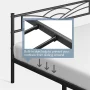 Renwick Skylar Cloud-Inspired Design Metal Bed, Full, Black - Image 5