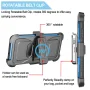 Galaxy S21 Ultra Case Clip Belt Holster, TakFox Shockproof Swivel Defender Heavy Duty Armor Protective Hard Cases With Kickstand Protector Rugged Cover Shell For Samsung Galaxy S21 Ultra - Blue - Image 5