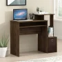 Furinno Econ Multipurpose Home Office Computer Writing Desk w/Bin, White/Black - Image 3