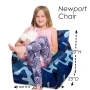 Posh Creations Structured Comfy Bean Bag Chair, Newport Chair, Nylon - Camo Blue and Light Blue - Image 2