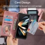 Dteck Wallet Phone Case for Samsung Galaxy Z Fold 4, Galaxy Z Fold4 Case with Card Slots Wrist Lanyard Shoulder Strap, Embossed PU Leather Shockproof Folio Flip Stand Case for Samsung Z Fold4 5G,Pink - Image 4