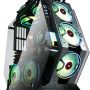 KEDIERS PC Case 7 PWM Cases Fans,ARGB Mid Tower ATX Gaming Computer Case with 3*Tempered Glass,Type-C, USB3.0 * 2,Black,W01 - Image 6
