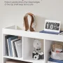 Modern 8-Cube Storage Organizer Solid Cube Shelf Bookcase for Living Room Home Office, White - Image 3