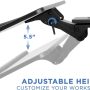 Mount-It! Adjustable Under Desk Keyboard Tray, Ergonomic Computer Keyboard and Mouse Platform with Wrist Rest Pad, Keyboard Slide Out Tray with Height, Tilt and Swivel Adjustment, Black (MI-7132) - Image 4