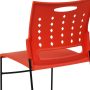 Plastic Stackable Chair in Orange - Image 6