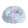 Room Revival Super Soft Teddy Sherpa Structured Bean Bag Chair, Pink Blue - Image 3
