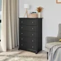 Prepac Sonoma Superior 5-Drawer Chest for Bedroom - Spacious and Stylish Chest of Drawers, Measuring 17.75"D x 31.5"W x 44.75"H, In Black Finish - Image 4