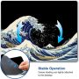 Mouse Pad, Japanese Sea Wave Design Mouse Pad, Washable Square Cloth Mousepad for Gaming Office Laptop, Non-Slip Rubber Computer Mouse Pads for Wireless Mouse, Cool Mouse Pads for Desk - Image 6