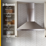Whirlpool - 30 inches - Convertible - Wall Range Hood - Stainless Steel - Image 3
