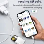 SD Card Reader for iPhone iPad,Trail Game Camera Micro SD Card Reader Viewer,SLR Cameras SD Reader with Dual Slot,Photography Memory Card Adapter,Plug and Play - Image 4