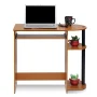 Furinno Engineered Wood Simplistic Computer Desk in Dark Brown/Black - Image 5