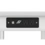 24 in. Rectangular White Laptop Desk with Solid Wood Material - Image 2