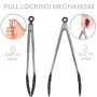 Non-Stick Silicone Tip Black Stainless-Steel Tongs and Spatula (Set of 4) - Image 3