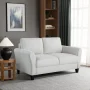 Lifestyle Solutions Alexa Loveseat with Curved Arms, Coffee Fabric - Image 1