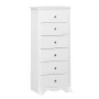Prepac Monterey 6 Drawer Wooden Dresser Chest, 19" x 23.25" x 52.75", White - Image 1
