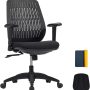 Office Chair,Ergonomic Office Chair, Tilt Back Home Office Desk Chair with Lumbar Support,Ergonomic Computer Chair with Adjustable Armrest, Swivel Comfortable Office Desk Chair on PA Wheels,Black - Image 2
