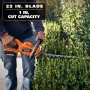 18V Brushless Cordless Battery 22 in. Hedge Trimmer (Tool Only) - Image 4