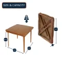 Stakmore Hardwood Classic Scalloped Edge Folding Card Table - Fruitwood finish - Image 2
