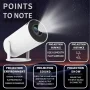 Portable Projector, Projector with Remote Control, Android Wifi Bluetooth-Compatible Projector, Home Theater Projector for Outdoor, Office, Bedroom - Black And White, US Plug - Image 3