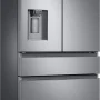 Samsung - 36 in. Wide 22.6 cu. ft. 4-Door Flex French Door Counter Depth Refrigerator with FlexZone Drawer - Stainless Steel - Image 2