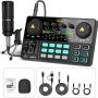 MAONO Podcast Equipment Bundle Audio mixer All-in-One Podcast Production Studio with 3.5mm Microphone for Live Streaming, Recording, PC, Smartphone, DJ MaonoCaster Lite (AU-AM200-S1) - Image 1