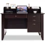 Costway Computer Desk PC Laptop Writing Table Workstation Student Study Furniture Brown - Image 5