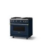 Viking - 36 in. Wide 4 Burner Pro 5 Series 5.1 Cu. Ft. Freestanding Sealed 4 Burner LP Gas Convection Range with Brushed Brass - Slate Blue - Image 2