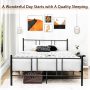 Full/Queen Size Heavy-duty Platform Bed Frame with High Headboard - Image 2