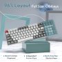 RK ROYAL KLUDGE RK100 Wireless Mechanical Keyboard RGB Backlit Bluetooth5.1/2.4G/Wired 96% Full Size 100-Key Hot Swappable Gaming Keyboard Red Switch Classic - Image 4