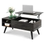 Aravis Lift Top Coffee Table with Storage for Living Room,With adjustable Shelf, Wood - Image 2