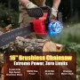 RELOIVE 16" Brushless Cordless Chainsaw, 42V 4000mAh with 3 Chains & Dual Chargers for Heavy-Duty Tree Cutting - Image 3
