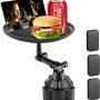 Car Cup Holder Tray, Car Tray Table for Eating with Cell Phone Slot, Lap Tray for Car Universal Adjustable Cup Tray Holder 360° Swivel Tray Fits Vehicle, Boats,Golf Cart, SUV,Truck and All Cars - Image 1