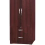 Better Home Products Grace Wood 2-Door Wardrobe Armoire with 2-Drawers Mahogany - Image 5