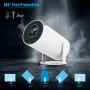 Portable Projector, Projector with Remote Control, Android Wifi Bluetooth-Compatible Projector, Home Theater Projector for Outdoor, Office, Bedroom - Black And White, US Plug - Image 5