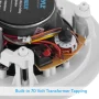 Pyle Ceiling & Wall Mount Speaker 5.25” 2-Way 70V Audio Stereo Subwoofer W/ Dome Tweeter (White) - Image 2