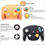 VTone Wireless Controller, 2 Pieces 2.4G Wireless Classic Gamepad with Receiver Adapter for Wii Game cube NGC GC (Black and Orange) - Image 3