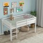 Wooden Twin Low Loft Bunk Bed with Guard Rail and Ladder - Image 5