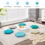 6 Pieces Blue Multifunctional Hexagon Toddler Floor Cushions Classroom Seating with Handles - Image 2