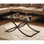 SEI Furniture Vogue Black Coffee Table with Glass Top - Image 2