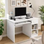 Ktaxon Computer Desk Home Office Workstation Laptop Table Drawer Shelf Furniture White - Image 1