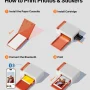 Liene - Amber M110 4x6 Inch Photo Printer with 10 sheets 4x6 paper & 10 sheets 3x3 paper & 1 ink cartridge, w/o Battery - White - Image 3