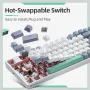 MACHENIKE K500 Red Switch Mechanical Keyboard Wired Gaming Keyboard K500-B94 Hot Swappable 94 Keys 90% Layout RGB BackLight for PC Laptop - Image 3