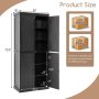 72.5 Inches Tall Pantry Cabinet with 6-Tier Shelves and 4 Doors - Image 4