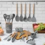 Bestdin 21PCS Utensils Set, Non-Stick Silicone Cooking Kitchen Utensils Spatula Set with Holder, Wooden Handle Silicone Kitchen Gadgets Utensil Set - Image 5