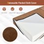Brown Tri-fold Folding Sleeper Sofa Bed for Living Room Bedroom - Image 4