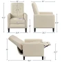 Alden Design Modern Tufted Fabric Push Back Recliner with Pocket Spring, Blue - Image 5